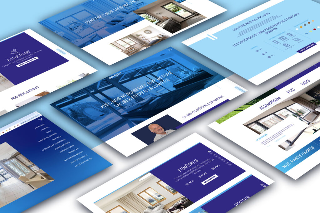 interface en isometric 3d du site internet