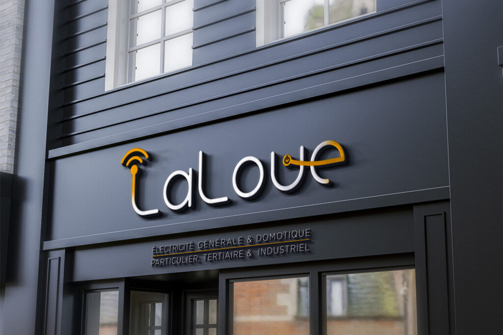 Laloue logo mockup devanture locaux